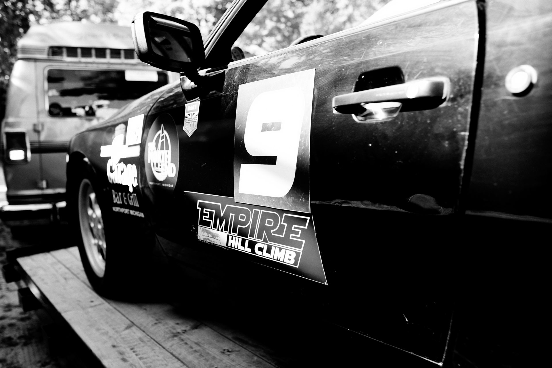 jahbliss productions towing porsche 944 to the empire hill climb at empire Michigan
