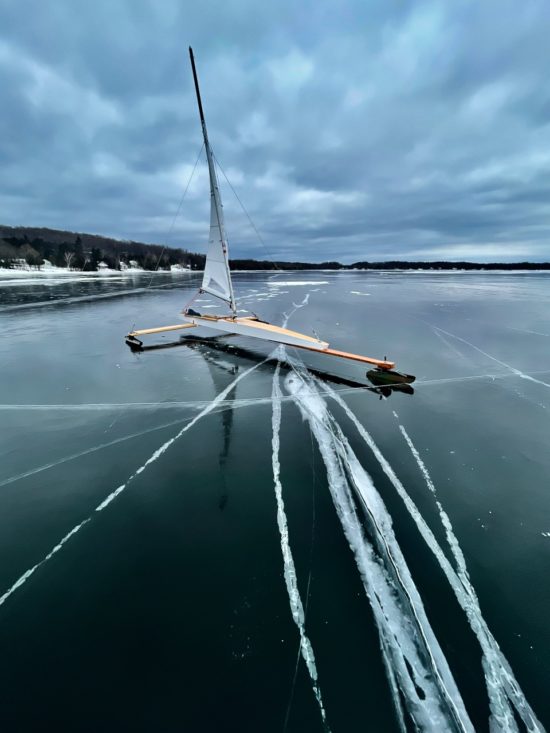 Iceboating on North Lake Leelanau